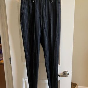 Max Mara Pinstripe Wool-Cashmere Pants | Size 8